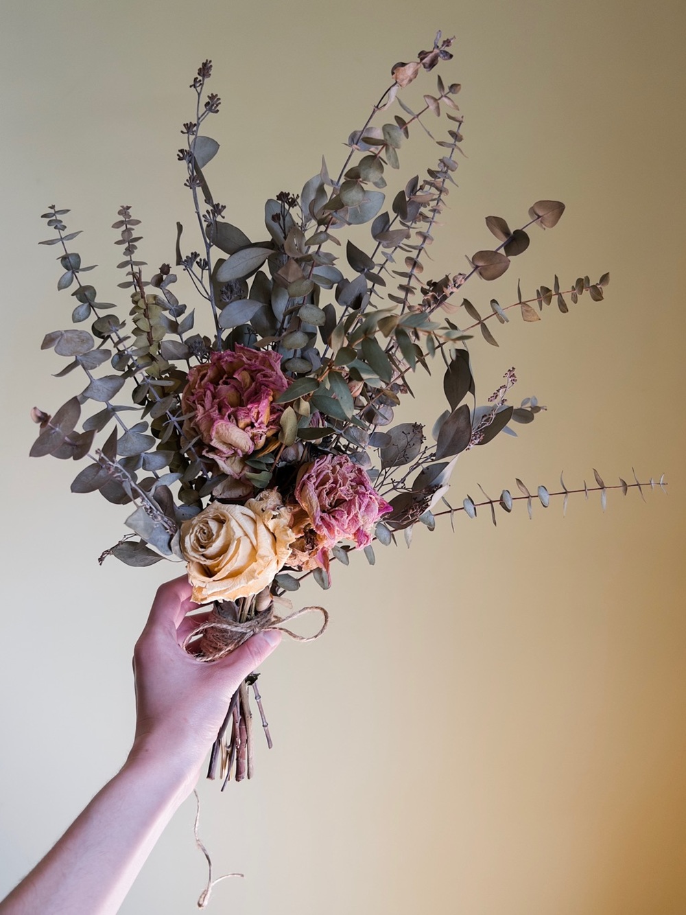 Countryside Bouquet, Hand Crafted Dried Flower Bouquet, Rustic Cottagecore Decor